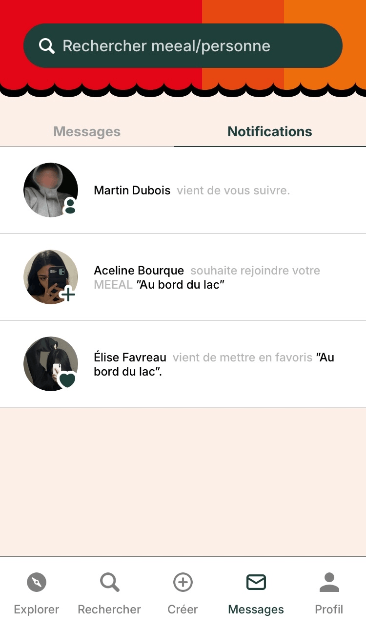 Messageries internes ainsi qu'un système de notification